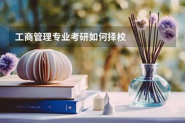 工商管理专业考研如何择校