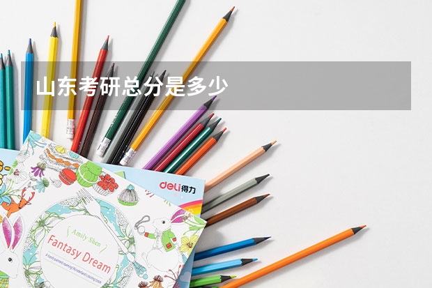山东考研总分是多少