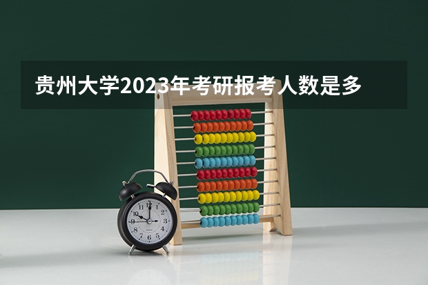 贵州大学2023年考研报考人数是多少人