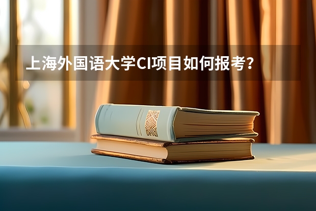 上海外国语大学CI项目如何报考?