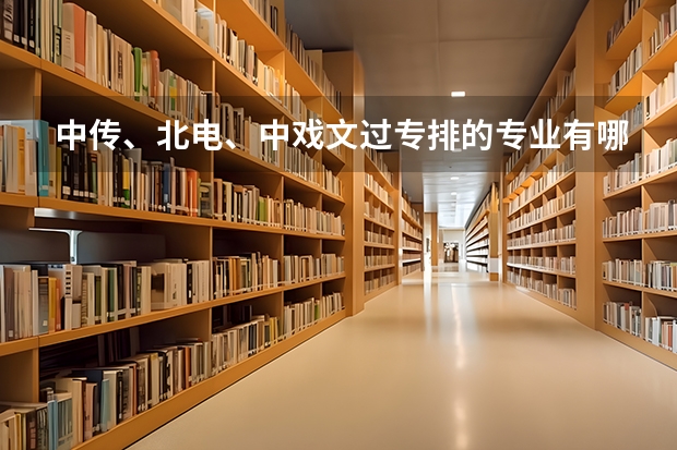 中传、北电、中戏文过专排的专业有哪些