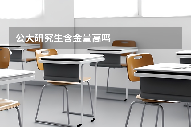 公大研究生含金量高吗