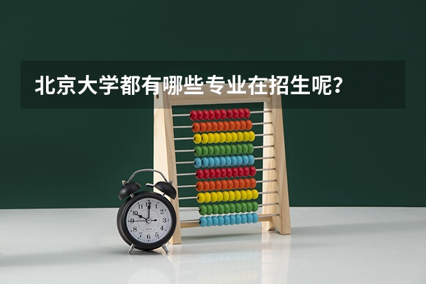 北京大学都有哪些专业在招生呢？