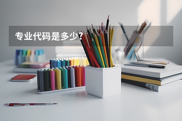 专业代码是多少?