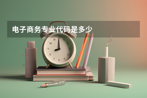 电子商务专业代码是多少