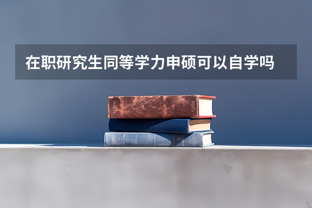 在职研究生同等学力申硕可以自学吗