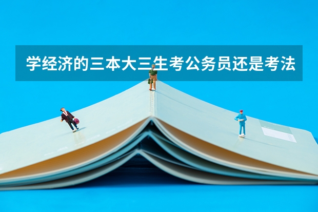 学经济的三本大三生考公务员还是考法律硕士？（三本有没有必要考公务员）