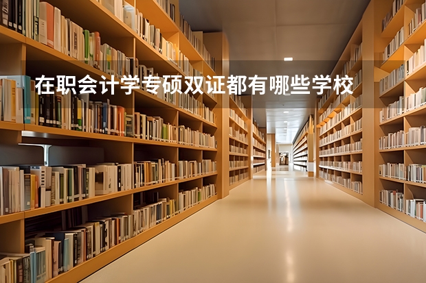 在职会计学专硕双证都有哪些学校